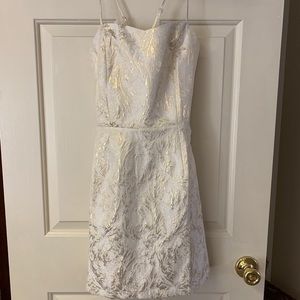 White & Gold Forever 21 Cocktail Dress